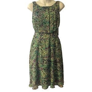 Jessica Howard NWT sleeveless green floral midi dress size 6